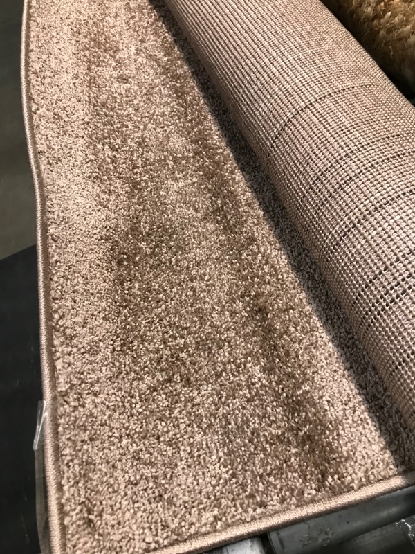 Photo 2 of 4 X6 Haze Solid Low-Pile Area Rug Brown - JONATHAN Y