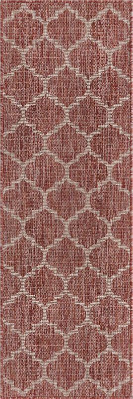 Photo 1 of 
Unique Loom Trellis Collection Area Rug-Lattice Design, Moroccan Inspired for Indoor/Outdoor Décor, Runner 2' 0" x 6' 0", Rust Red/Ivory
Size:Runner 4' 0" x 6' 0"
Color:Rust Red/Ivory