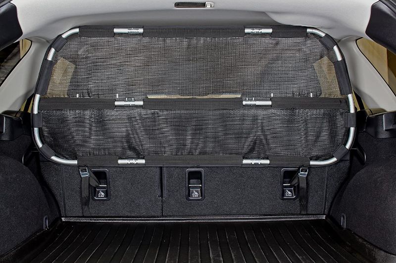 Photo 1 of 
Bushwhacker Cargo Area Dog Barrier for CUV & Mid-Sized SUV 46" Wide Hatchback Pet Divider Crossover Vehicle Car Net Mesh Travel Back Seat Barricade...