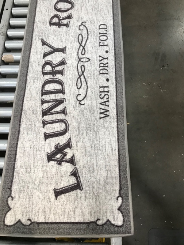 Photo 2 of 
Ottomanson Laundry Collection Non-Slip Rubberback Laundry Text Design 2x5 Laundry Room Runner Rug, 20" x 59", Light Gray
Color:Laundry Grey Text
Size:Runner - 20" x 59"