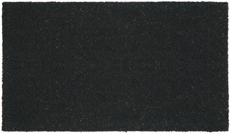 Photo 1 of 
mDesign Rectangular Coir and Rubber Entryway Doormat with Natural Fibers for Indoor or Outdoor Use - Neutral Design - Black 2' x 3'