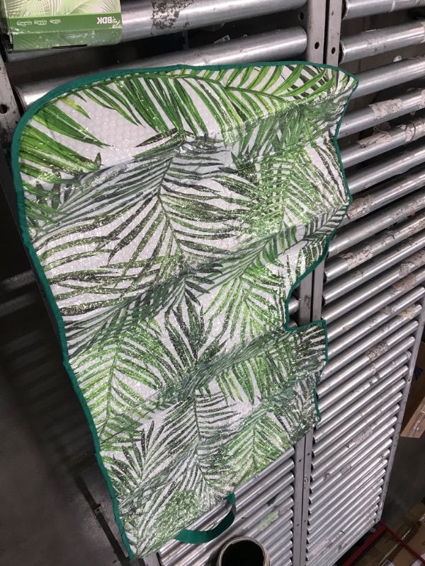 Photo 3 of **used,wrinkled**
BDK Tropical Leaves Auto Windshield Sun Shade for Car SUV Truck - Balmy Fern - Double Bubble Foil Jumbo Folding Accordion - AS-768