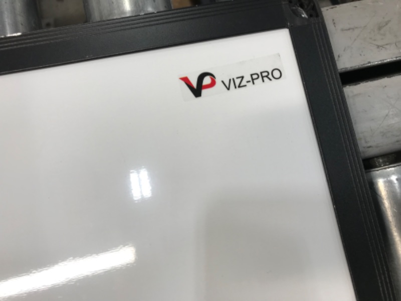 Photo 2 of **MISSING MAGNETS & MARKER- MINOR DENT**
Amazon Basics Magnetic Dry Erase White Board, 35 x 47-Inch Whiteboard - Silver Aluminum Frame 35" x 47" Magnetic, Aluminum Frame