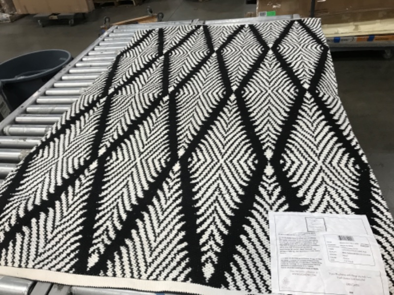 Photo 2 of 3'6"X5'6" Geometric Accent Rug Black - Erin Gates By Momeni