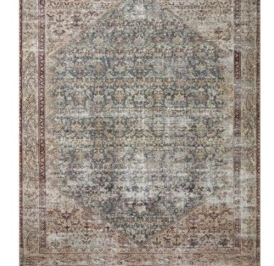 Photo 1 of Amber Lewis x Loloi Georgie 7'6" x 9'6" Teal and Antique Area Rug