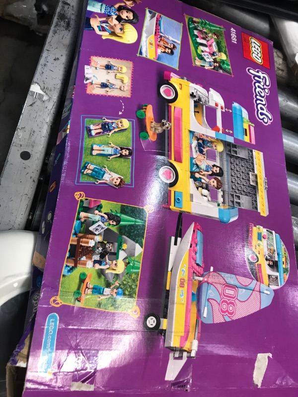 Photo 4 of **MISSING PARTS PREVIOUSLY OPENED** LEGO Friends Forest Camper Van and Sailboat 41681 Building Kit; Forest Toy; New 2021 (487 Pieces) Frustration-Free Packaging