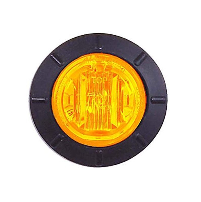 Photo 1 of Maxxima M09400YCL Amber 1-1/4" Round LED Clear Lens Clearance Marker Light