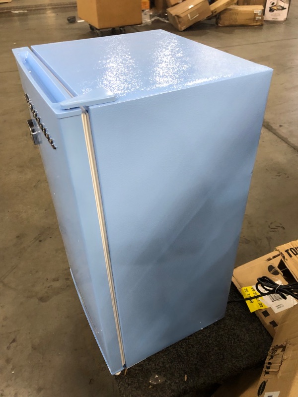 Photo 11 of Frigidaire EFR376-BLUE 3.2 Cu Ft Blue Retro Bar Fridge with Side Bottle Opener
