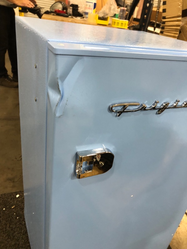 Photo 10 of Frigidaire EFR376-BLUE 3.2 Cu Ft Blue Retro Bar Fridge with Side Bottle Opener
