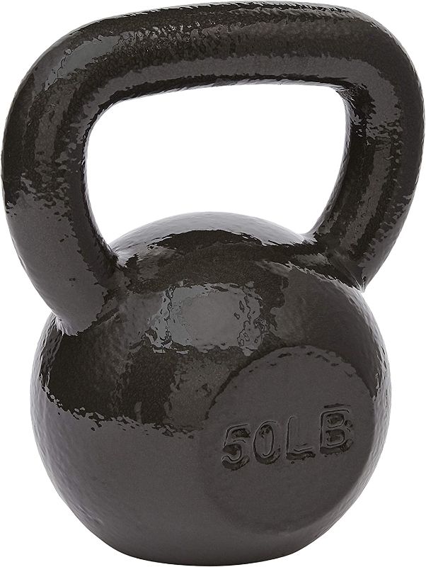 Photo 1 of Amazon Basics Cast Iron Kettlebell - 45 Pounds, Black
