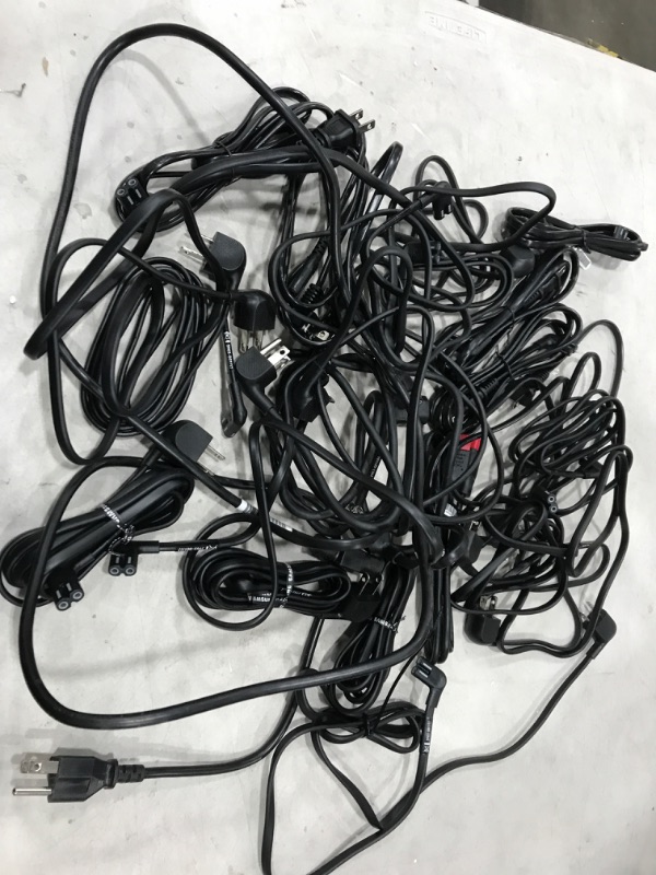 Photo 1 of MIXED BUNDLE OF TV POWER CORDS**SET OF 20**MIXED TYPES**