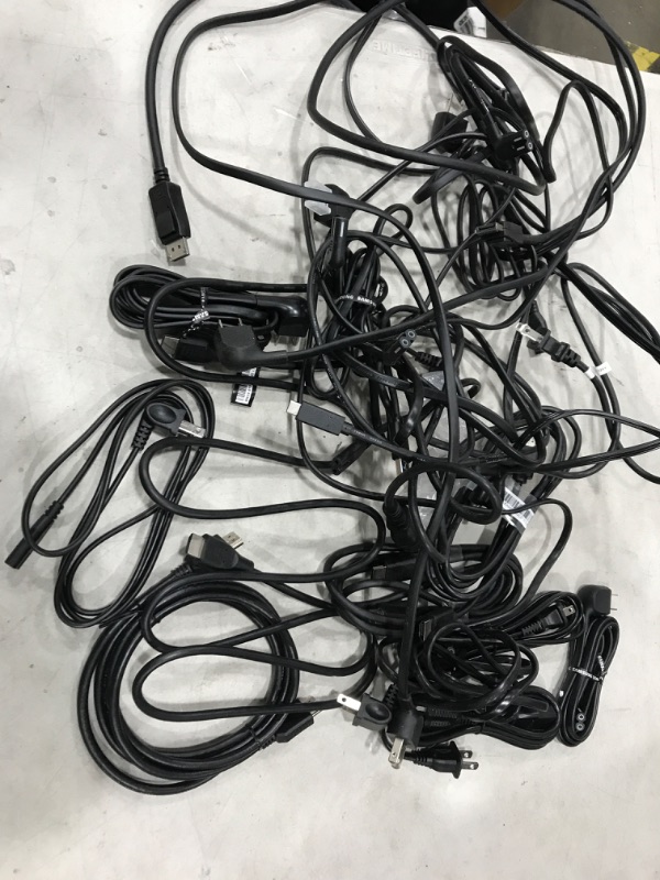 Photo 1 of MIXED BUNDLE OF TV POWER CORDS**SET OF 15**MIXED TYPES**