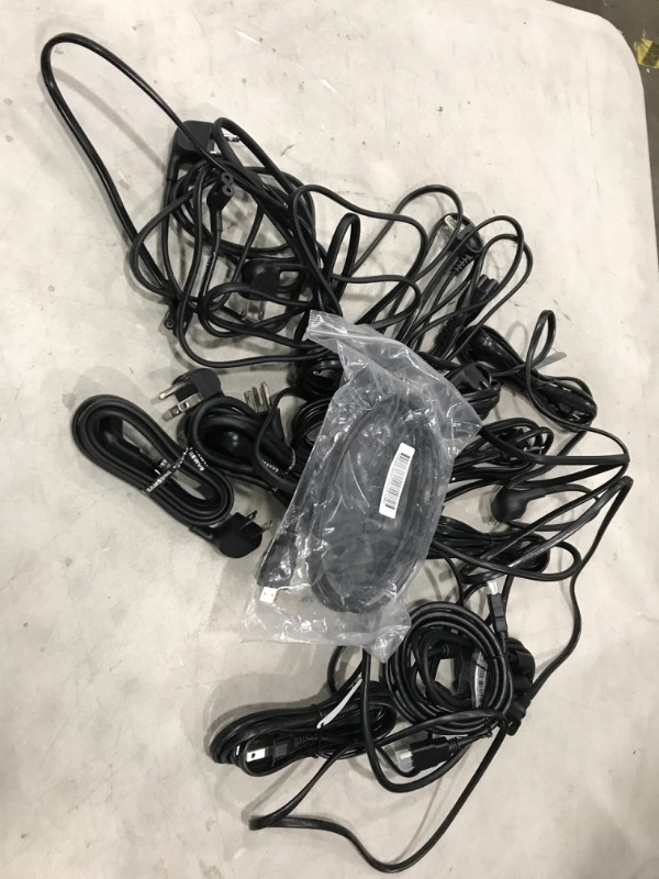 Photo 1 of MIXED BUNDLE OF TV POWER CORDS**SET OF 15**MIXED TYPES**