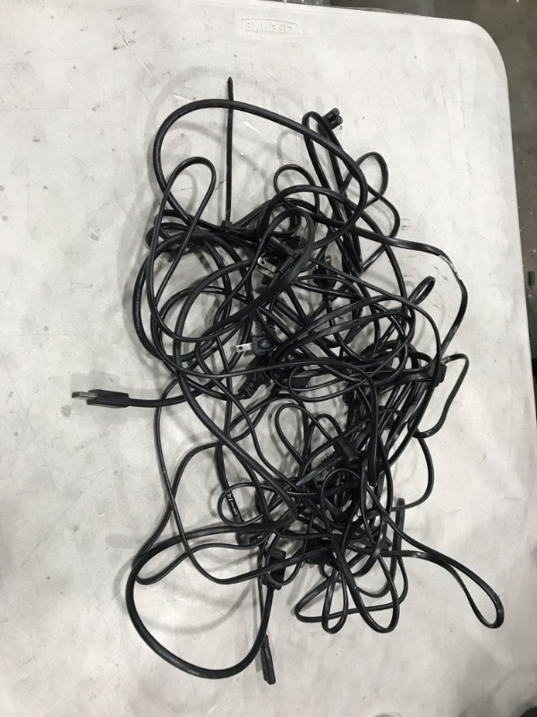 Photo 1 of MIXED BUNDLE OF TV POWER CORDS**SET OF 15**MIXED TYPES**