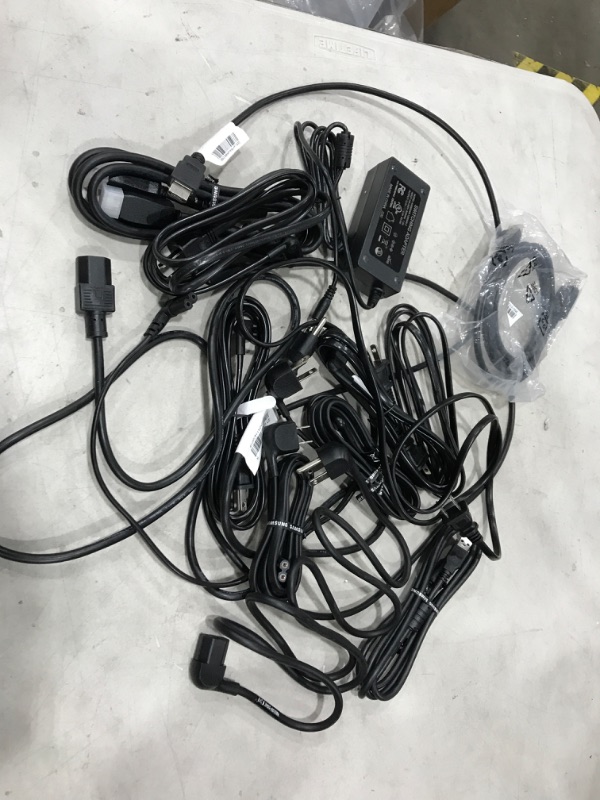 Photo 1 of MIXED BUNDLE OF TV POWER CORDS**SET OF 15**MIXED TYPES**