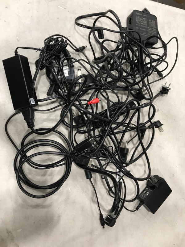 Photo 1 of MIXED BUNDLE OF TV POWER CORDS**SET OF 15**MIXED TYPES**