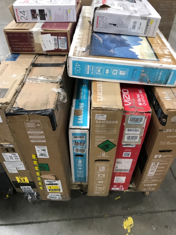 Photo 3 of MIXED PALLET OF DAMAGED TVS**NON FUNCTIONAL SET OF 10**NO REFUNDS**