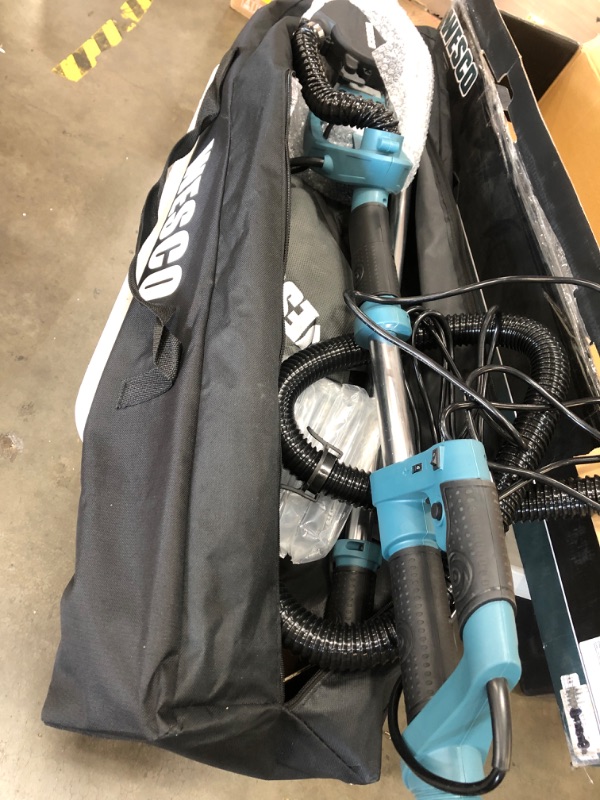 Photo 6 of **MISSING PARTS** Drywall Sander, WESCO 6.5-Amp Electric Drywall Sander with Automatic Vacuum System, 6 Variable Speed, Extendable Aluminum Handle, LED Light, Dust Hose, 12-Piece Sanding Discs
