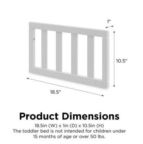 Photo 1 of Little Seeds Universal Toddler Rail, Nursery Furniture, White