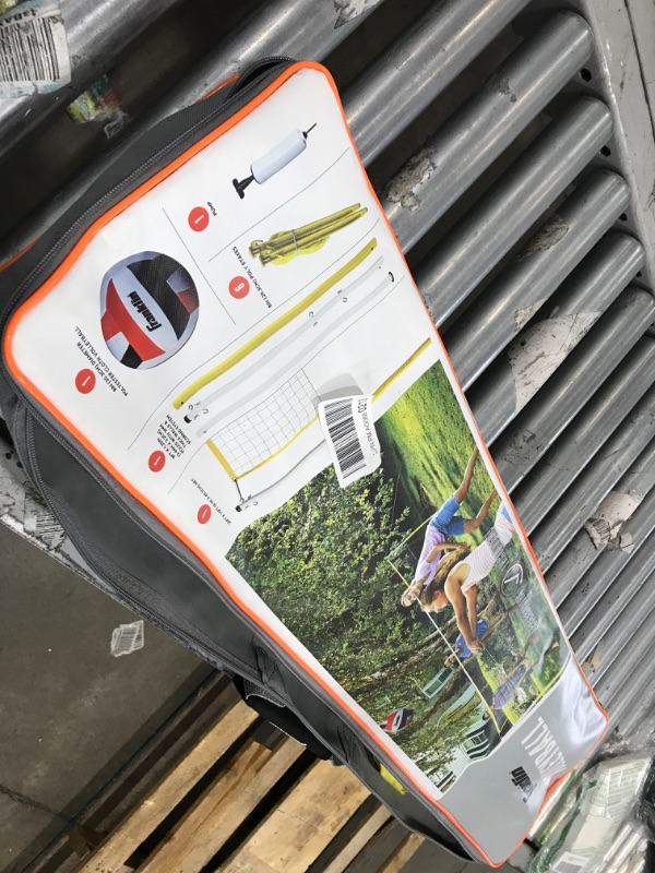 Photo 1 of **MINOR DAMAGE** Franklin Sports Volleyball Net Sets - Backyard + Beach Portable Volleyball Set for Kids + Adults - Volleyballs + Nets with Poles + Equipment Included - Carry Bag for Storage + Transport Family