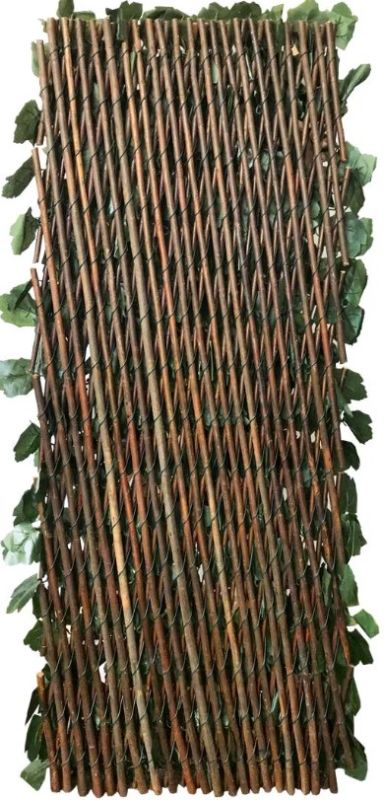 Photo 1 of **MISSING PARTS** Garden Land Expandable Fence Privacy Screen for Balcony Patio Outdoor,Decorative Faux Ivy Fencing Panel,Artificial Hedges (2PC,Single Sided Leaves)…
