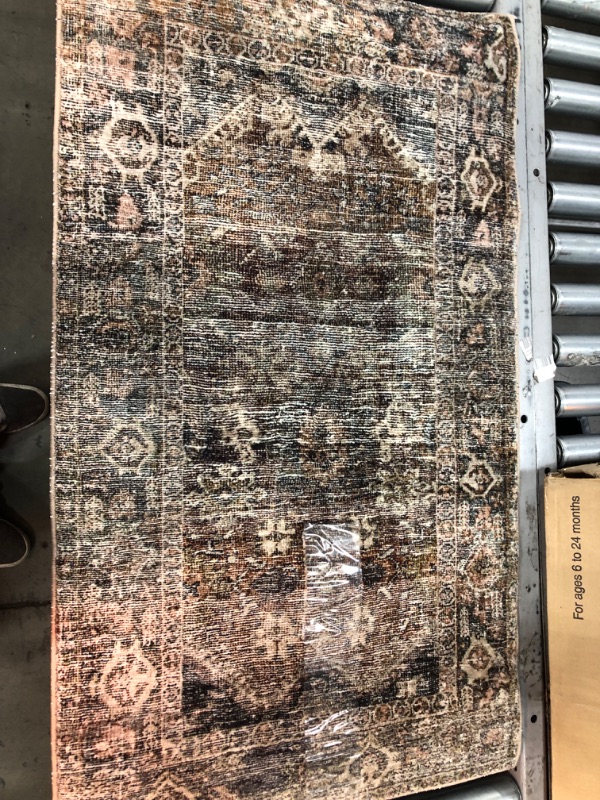 Photo 2 of Amber Lewis x Loloi Morgan Collection MOG-05 Spice / Lagoon, Traditional 2' x 3'-6" Rectangle Accent Rug feat. CloudPile™ Spice / Lagoon 2' x 3'-6" Rectangle