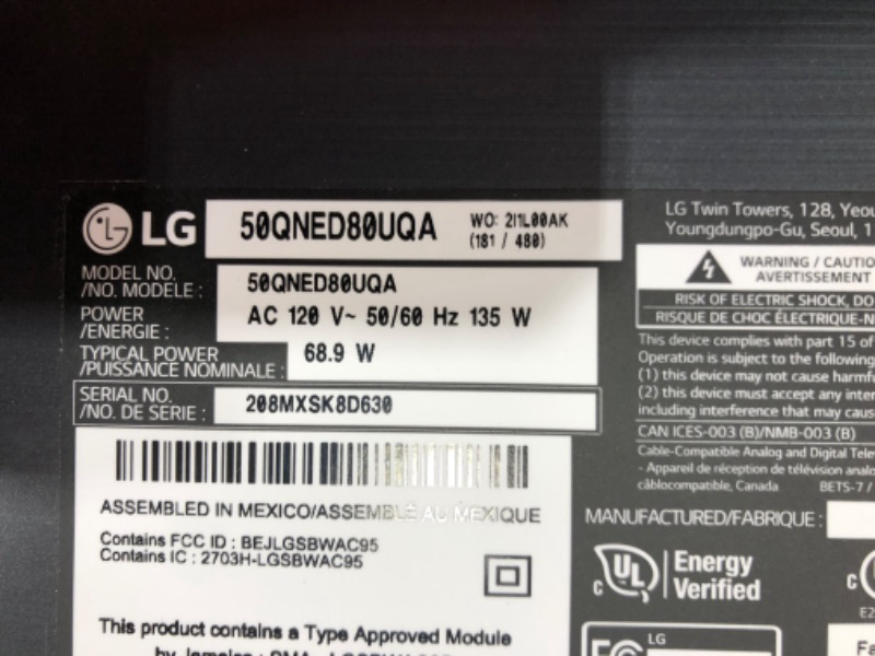 Photo 5 of LG QNED80 Series 50-Inch Class QNED Mini-LED Smart TV 50QNED80UQA, 2022 - AI-Powered 4K TV, Alexa Built-In 50 inch TV Only