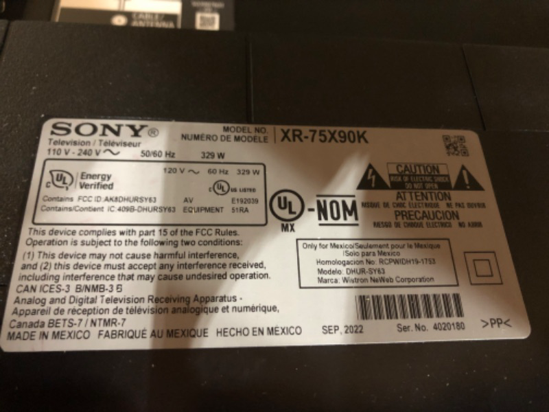 Photo 2 of Sony 75 Inch 4K Ultra HD TV X90K Series: BRAVIA XR Full Array LED Smart Google TV with Dolby Vision HDR and Exclusive Features for The Playstation® 5 XR75X90K- 2022 Model
