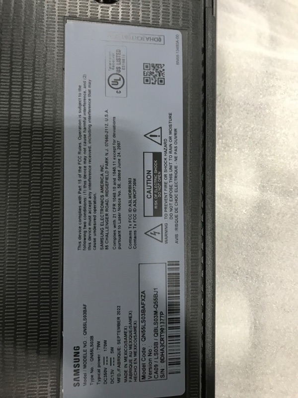 Photo 1 of Samsung The Frame LS03B 55" 4K HDR Smart QLED TV