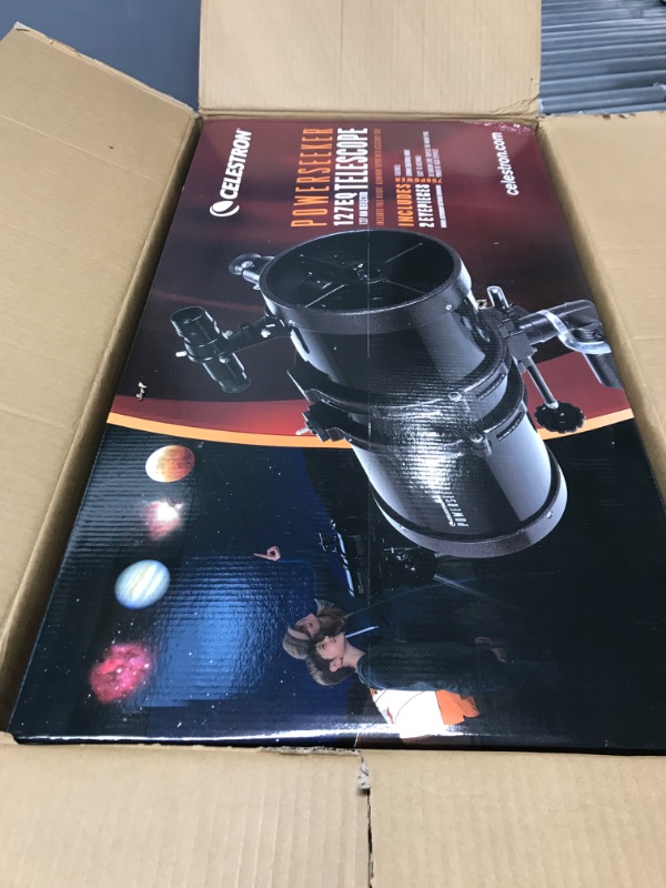 Photo 2 of Celestron - PowerSeeker 127EQ Telescope - Manual German Equatorial Telescope for Beginners - Compact and Portable - Bonus Astronomy Software Package - 127mm Aperture 127EQ Newtonian