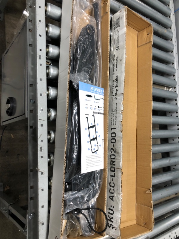 Photo 2 of SkyBound Two-Steps Universal Trampoline Ladder - Wide-Step Ladder for Trampoline - Heavy-Duty Steel Ladder with Non-Slip Plastic Steps - Trampoline Parts and Accessories - Durable and Easy Install