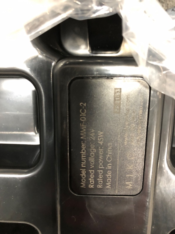 Photo 1 of MIKO Foot Massager Machine with Deep-Kneading, Compression, Shiatsu, and Heat for Plantar Fasciitis, Neuropathy, Fits up to Men Size 13 Grey With Button