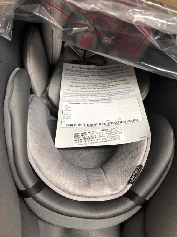 Photo 4 of Chicco KeyFit 35 Cleartex Infant Car Seat - Cove