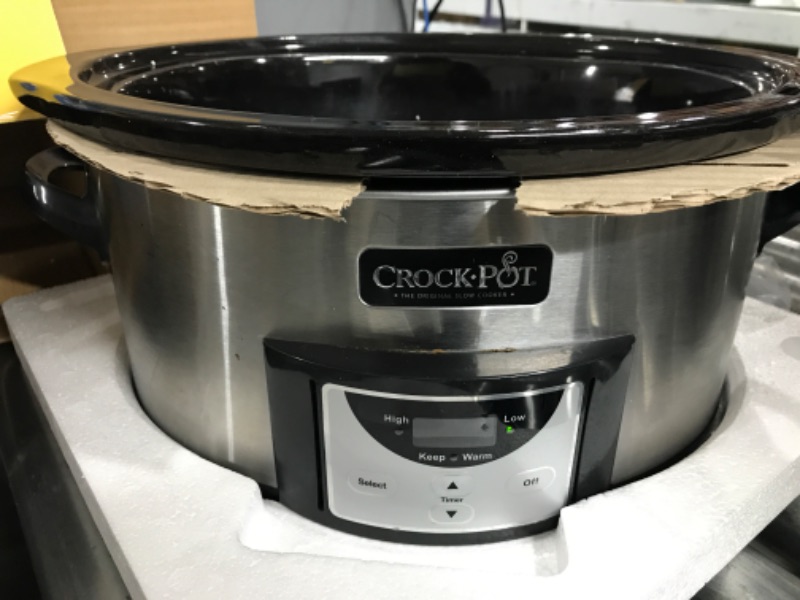 Photo 2 of Crock-Pot SCCPVL610-S-A 6-Quart Cook & Carry Programmable Slow Cooker with Digital Timer, Stainless Steel