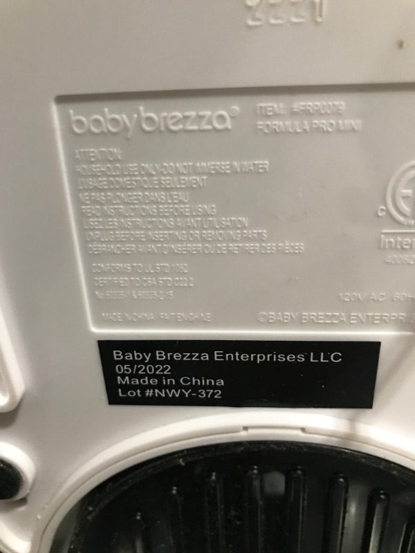 Photo 4 of Baby Brezza Formula Pro Mini Baby Formula Maker – Small Baby Formula Mixer Machine Fits Small Spaces and is Portable for Travel– Bottle Makers Makes The Perfect Bottle for Your Infant On The Go