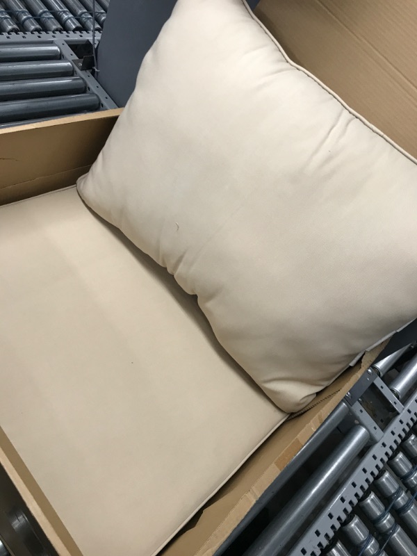 Photo 2 of Amazon Basics Deep Seat Patio Seat and Back Cushion Set - Khaki Khaki Deep Seat Cushion