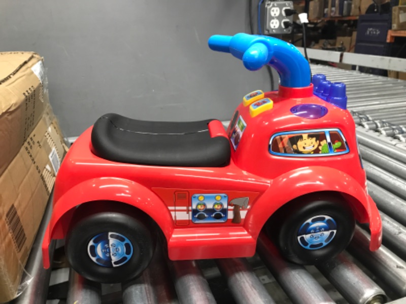 Photo 1 of  Kids Ride On Fire Truck Car, Battery Powered 6V Electric Vehicle w/ Horn, Siren, Music & Headlights, Kids Motorized Firefighter Car for Boys & Girls