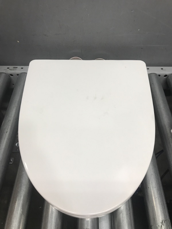 Photo 2 of 2 KOHLER K-4636-0 Cachet Quiet Close Toilet Seat, White, Elongated Non Ready Latch Elongated White