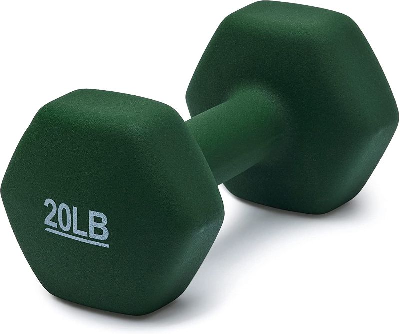 Photo 1 of Amazon Basics Neoprene Workout Dumbbell Light Green 20-Pound, 