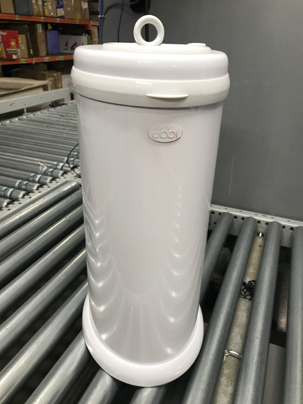 Photo 2 of Ubbi Steel Odor Locking, No Special Bag Required Money Saving, Awards-Winning, Modern Design, Registry Must-Have Diaper Pail, White