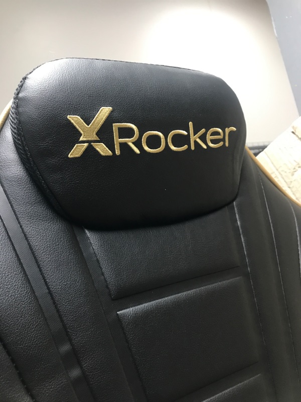 Photo 2 of X Rocker 5152301 Trident Pedestal 4.1 Wireless, 31.89" x 25.98" x 40.55", Black/Gold
