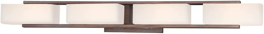 Photo 1 of Designers Fountain Facet 4-Light Brown Transitional Vanity Light