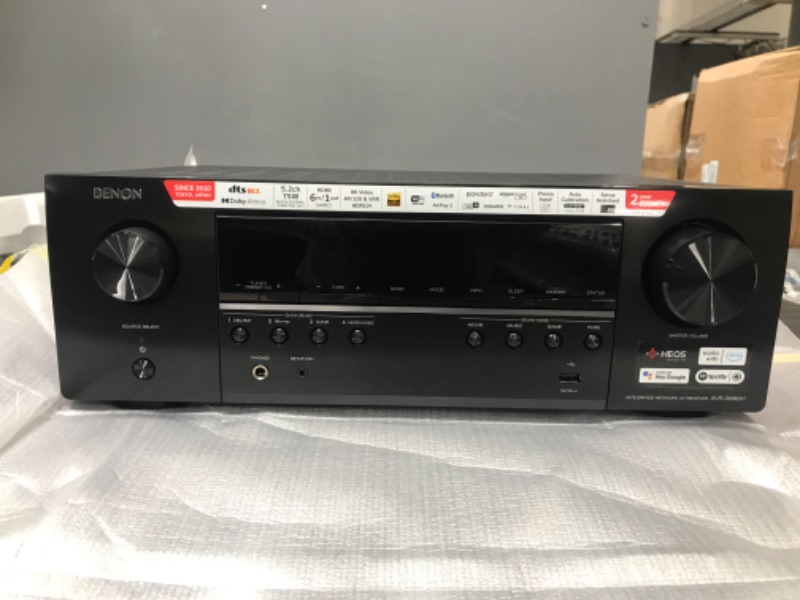 Photo 3 of Denon AVR-S660H 5.2 Ch AVR - 75 W/Ch (2021 Model), Advanced 8K Upscaling, 3D Audio - Dolby TrueHD, DTS:HD Master & More, Wireless Streaming, Built-in HEOS, Alexa (Discontinued by Manufacturer)
**Tested**