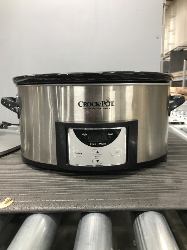 Photo 4 of Crock-Pot SCCPVL610-S-A 6-Quart Cook & Carry Programmable Slow Cooker with Digital Timer, Stainless Steel
**Tested**