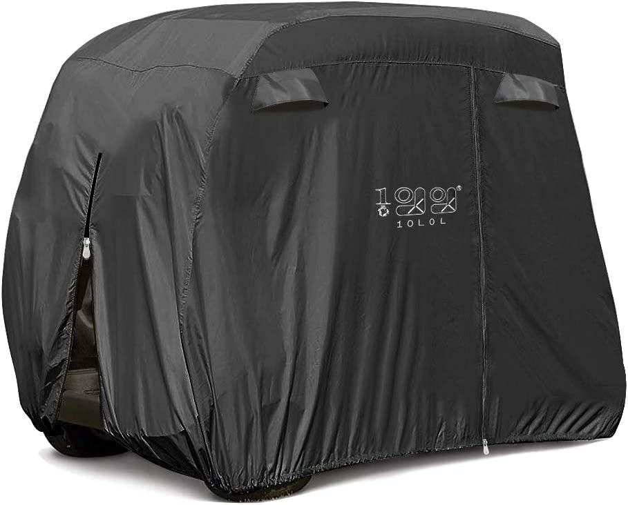 Photo 1 of 10L0L Universal 2-4 Passenger Golf Cart Cover for EZGO, Club Car and Yamaha, Waterproof Sunproof and Durable
