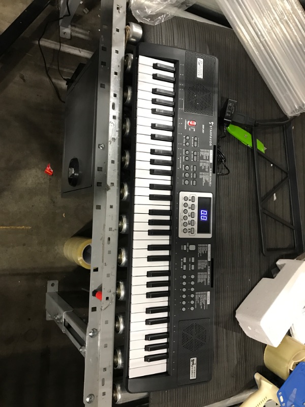 Photo 2 of 61 key electric keyboard piano, Starfavor eletronic keyboard with headphone and microphone for beginner
