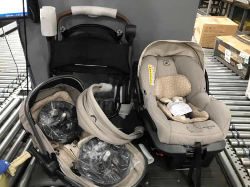 Photo 2 of Maxi-Cosi Zelia™²Max 5-in-1 Modular Travel System, Baby Travel System, Infant Car Seat & Stroller Combo, Topia Tan