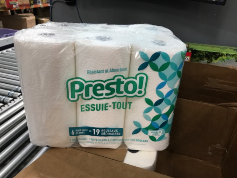 Photo 2 of Amazon Brand - Presto! Flex-a-Size Paper Towels, Huge Roll, 12 Count = 38 Regular Rolls
