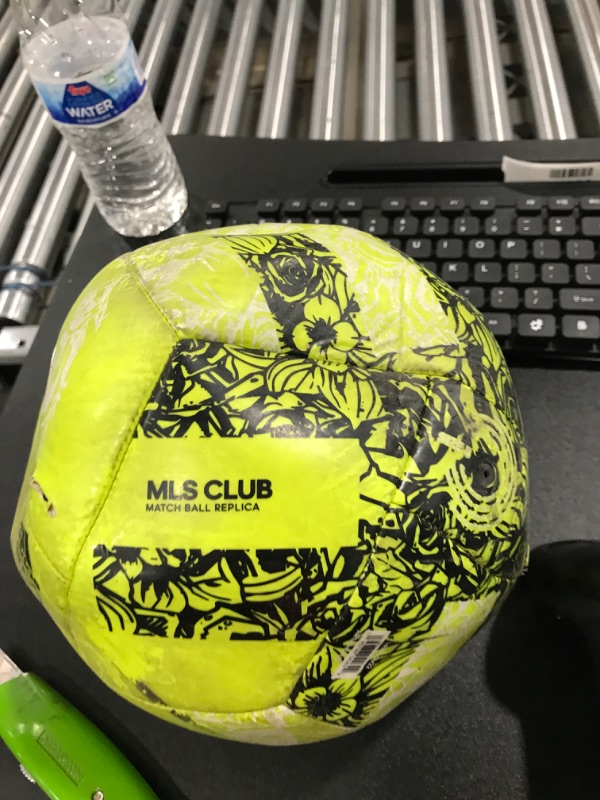 Photo 2 of adidas Unisex-Adult MLS Training Ball CLUB Solar Yellow/Black 5