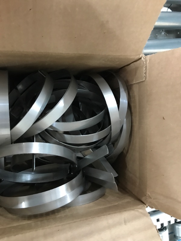 Photo 2 of BAND-IT CP0799 5/8" Wide x 0.025" Thick 1-3/4" Diameter, Galvanized Carbon Steel Center Punch Clamp (100 Per Box)